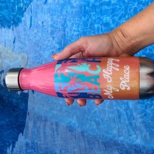 EPOXY Tropical Beach WATER BOTTLE 🏝 Handmade Epoxy Resin MY happy PLACE